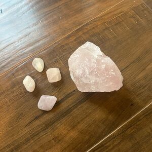 Raw rose quartz bundle